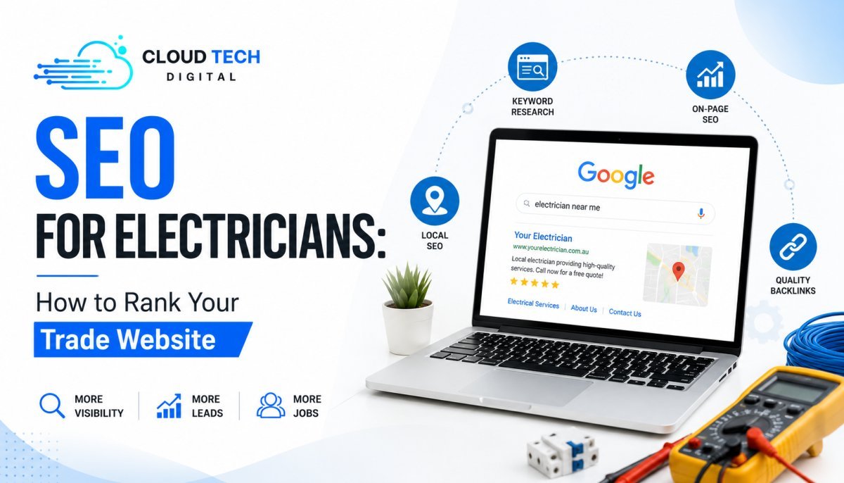 SEO for Electricians Australia: The 2026 How-To Guide for High-Voltage Lead Generation – Hero Image SEO for Electricians: How to Rank Your Trade Website