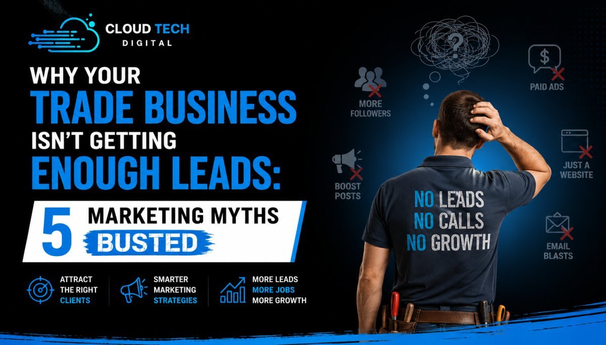 Why Your Trade Business Isn’t Getting Enough Leads: 5 Marketing Myths Busted – Hero Image Why Your Trade Business Isn't Getting Enough Leads: 5 Marketing Myths Busted
